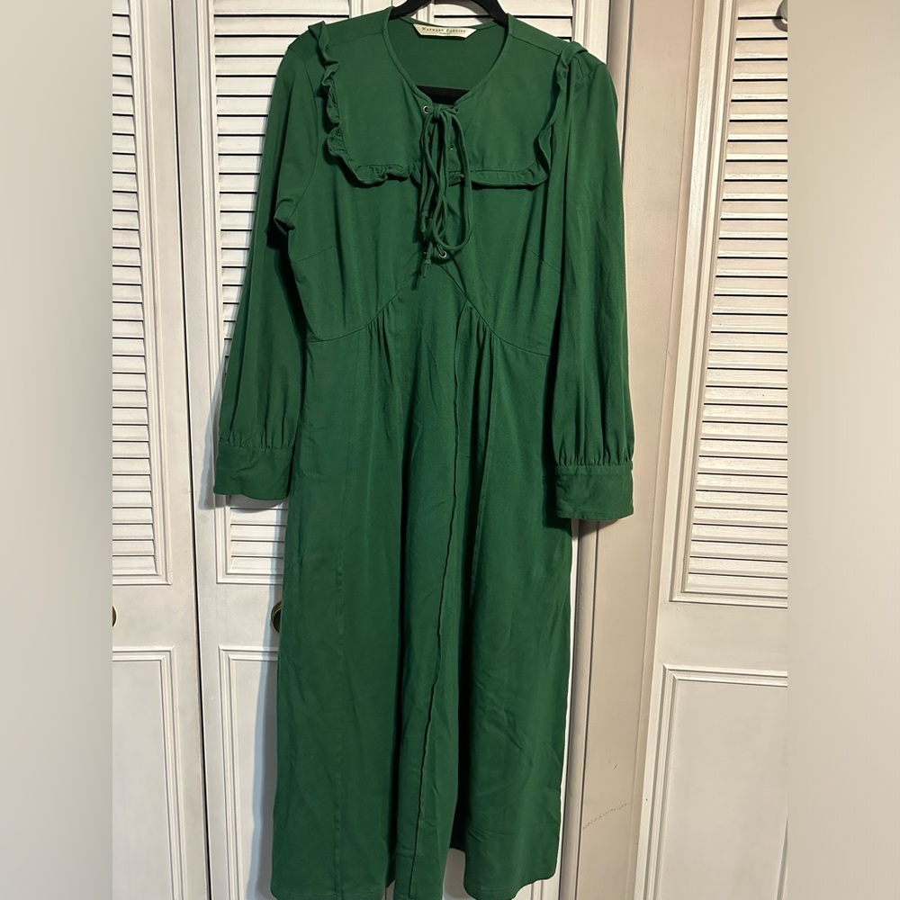 Eshakti lace-up cotton jersey peasant dress -- XL/16